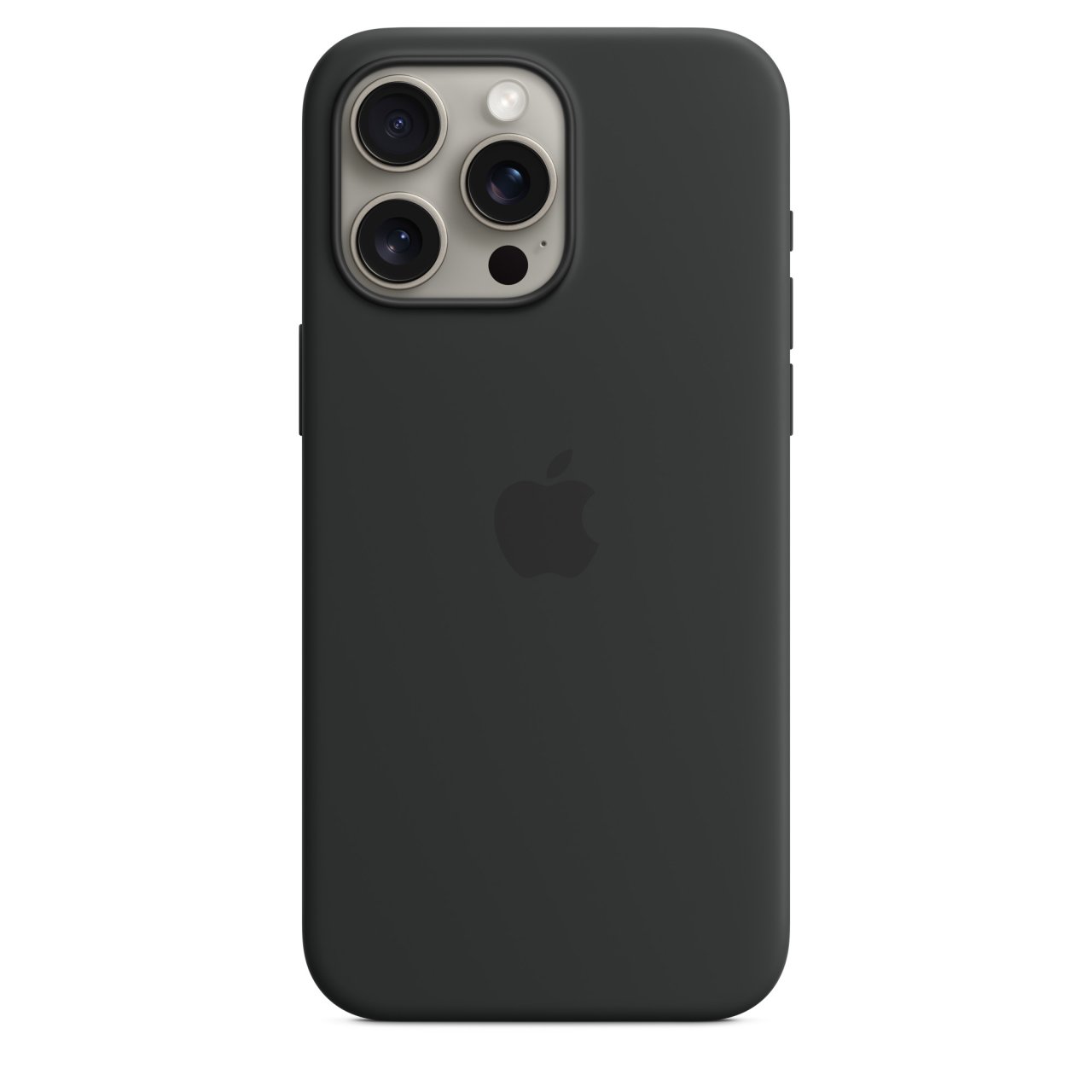 Apple iPhone 15 Pro Max Silikon Case mit MagSafe Schwarz iPhone 15 Pro Max