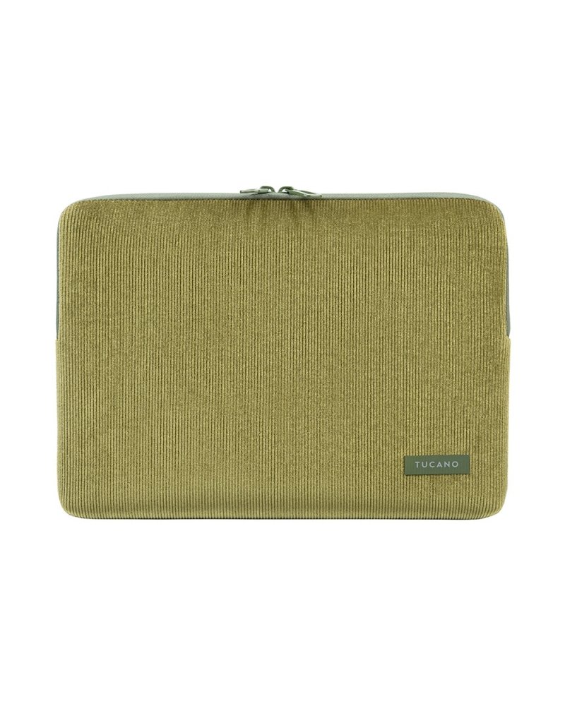 Tucano Second Skin Velluto Sleeve für 13“ MacBook Pro & Air Olive Notebook bis 13"