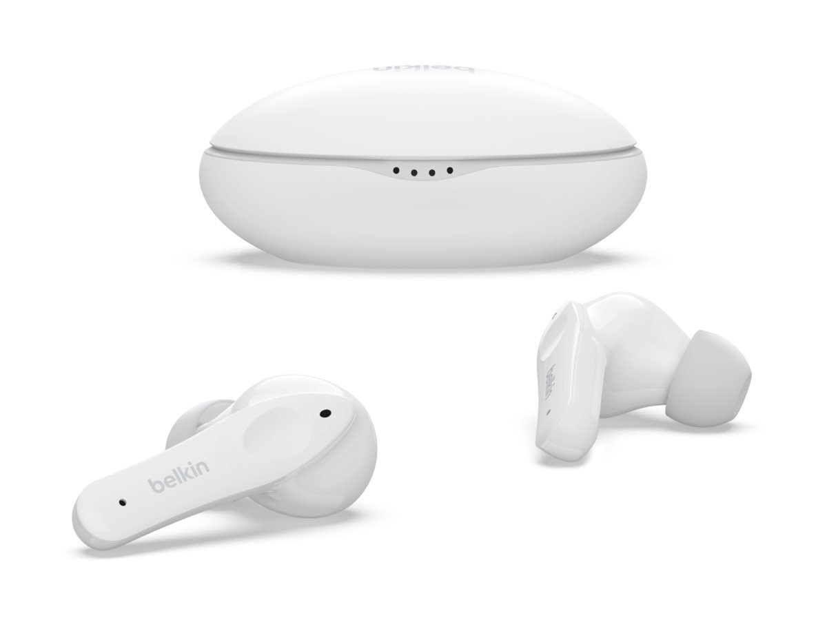 Belkin SoundForm Nano true wireless Kinder In-Ear-Kopfhörer Weiß/Grau Kabellos