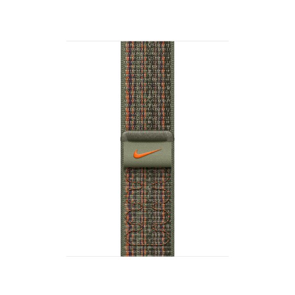 Apple Nike Sport Loop Armband für Apple Watch 41 mm, Sequoia/Orange