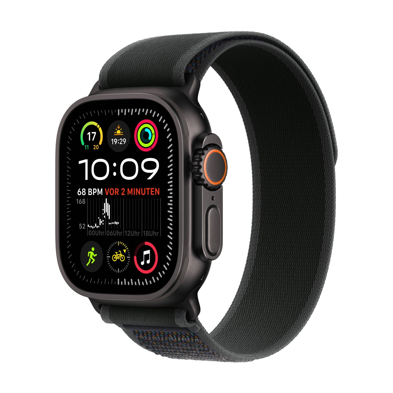 Apple Watch Ultra 2 Titan Schwarz Schwarz 49mm S/M (130-180 mm Umfang) Schwarz GPS + Cellular