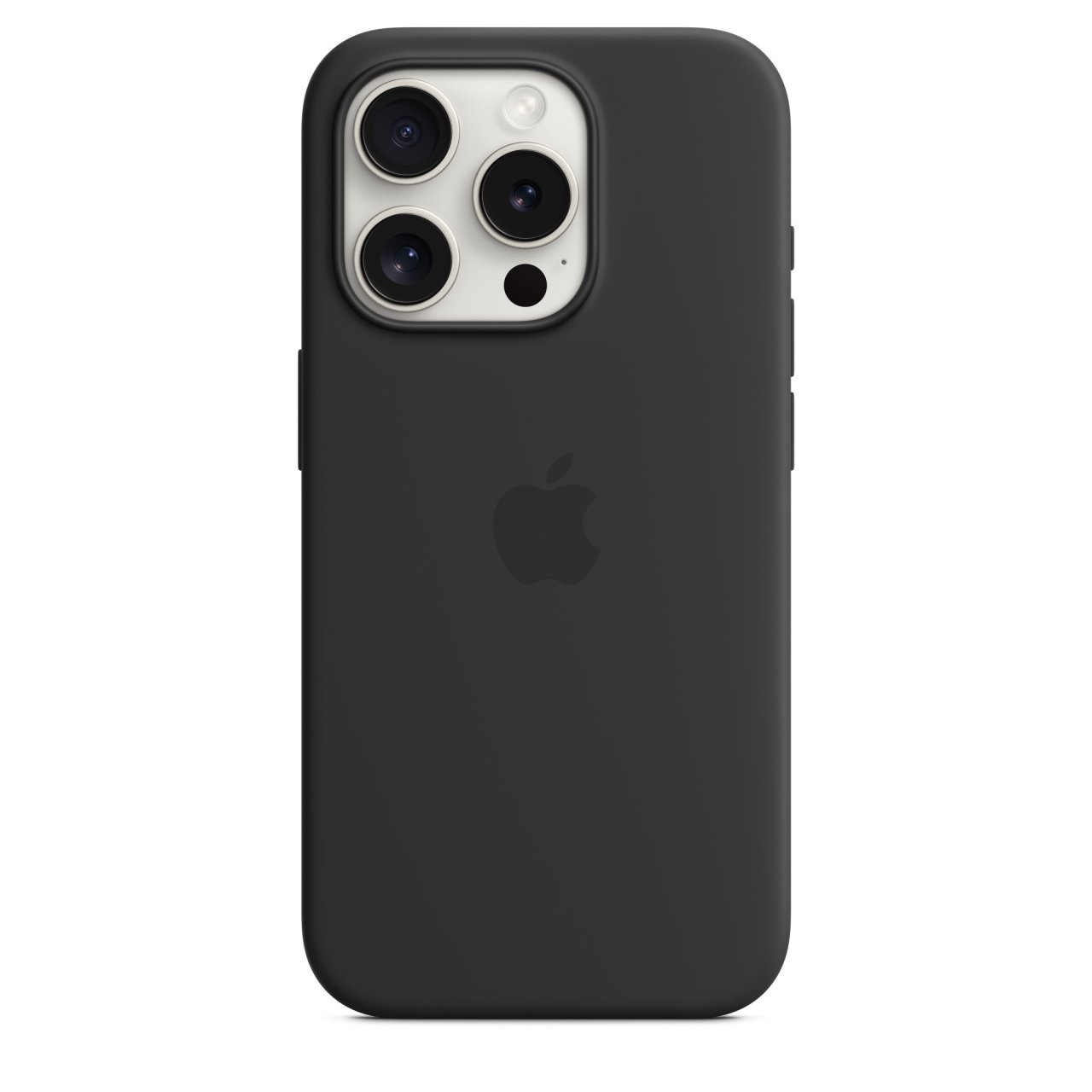 Apple iPhone 15 Pro Silikon Case mit MagSafe Schwarz iPhone 15 Pro