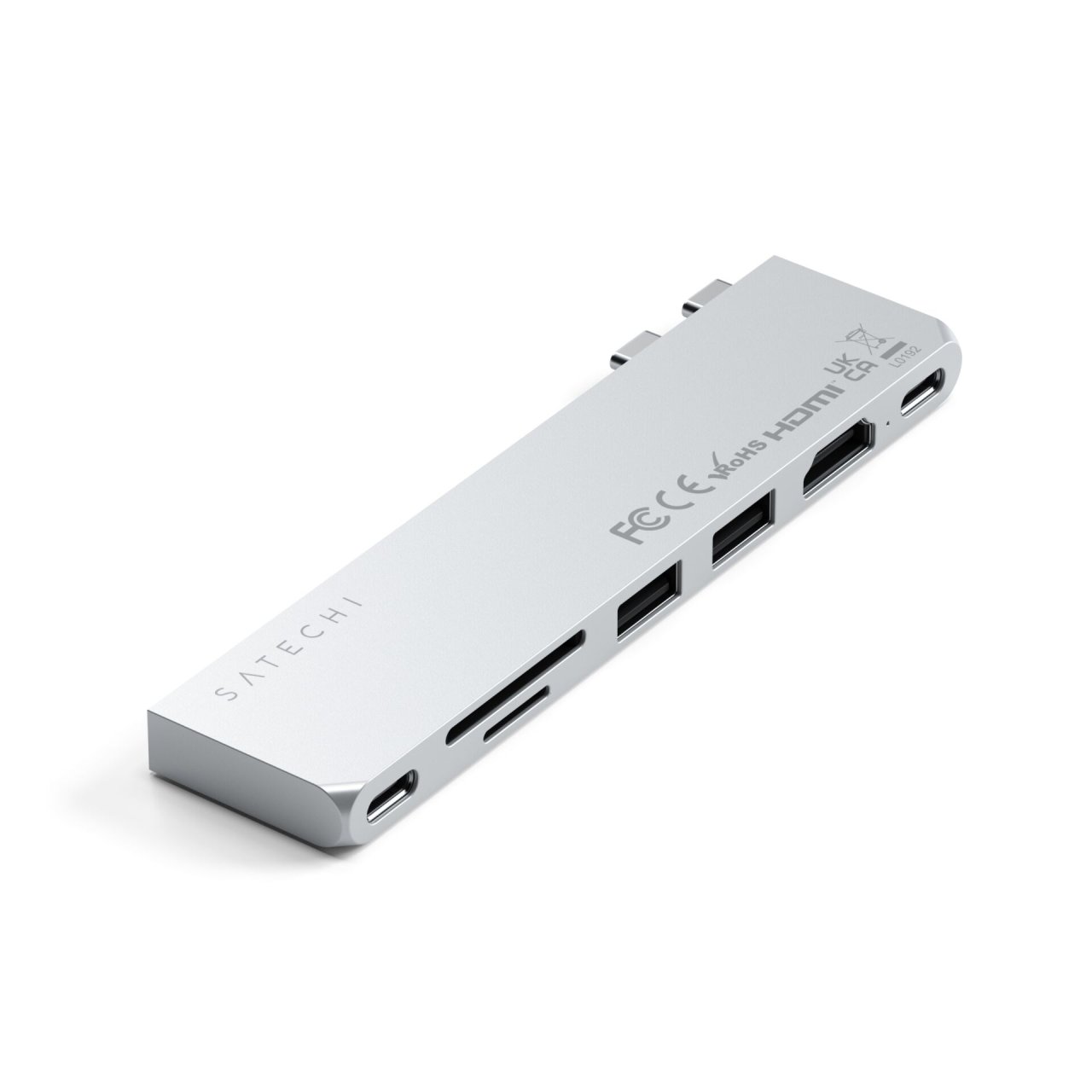 Satechi USB-C Pro Hub Slim Adapter Silber USB-C