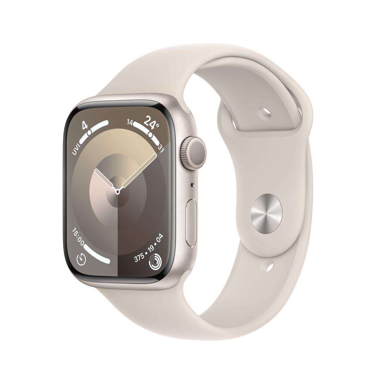 Apple Watch Series 9 Aluminium Polarstern Polarstern 45 mm S/M (130-180 mm Umfang) Polarstern GPS