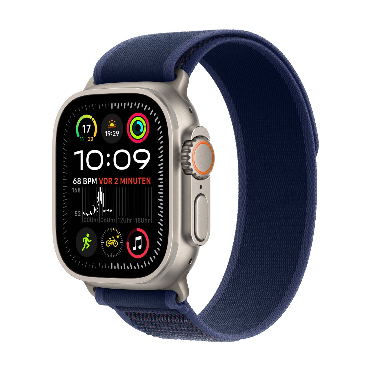 Apple Watch Ultra 2 Titan Natur Natur 49mm S/M (130-180 mm Umfang) Blau