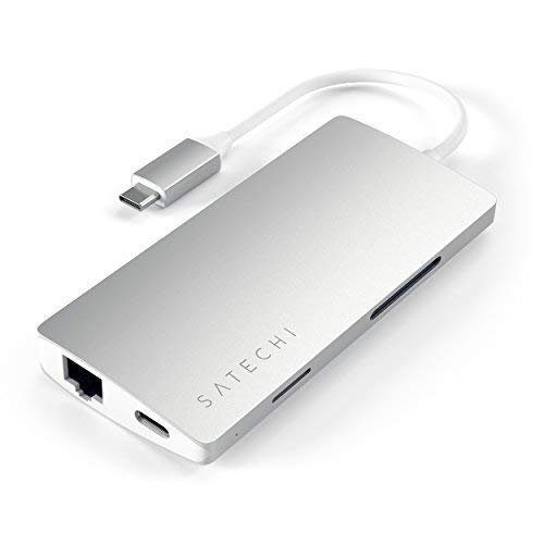 Satechi USB-C V2 Multi-Port Hub 8 in 1 Silber USB-C 8 in 1
