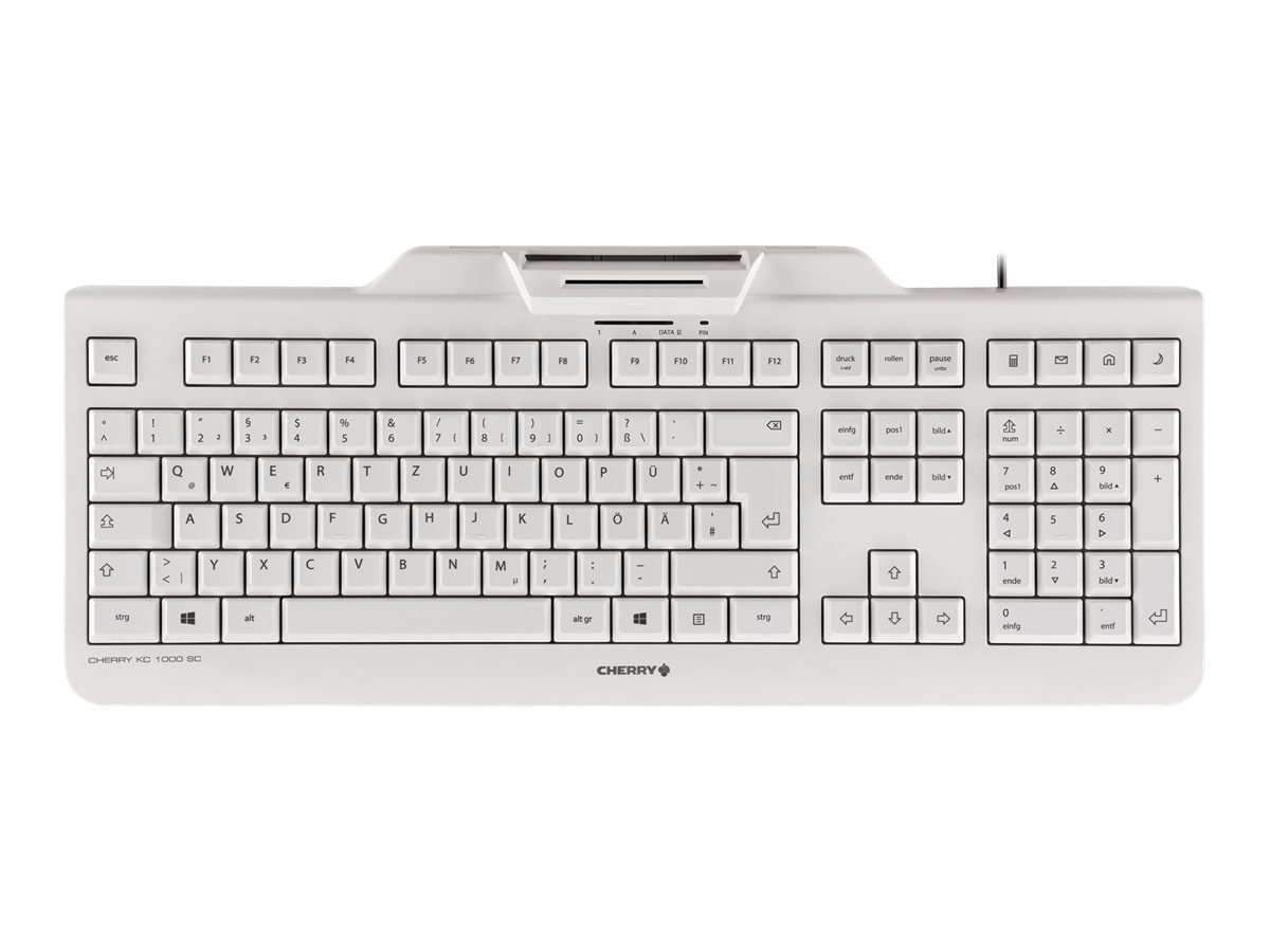 Cherry KC 1000 SC Tastatur Grau Deutsch Kabelgebunden