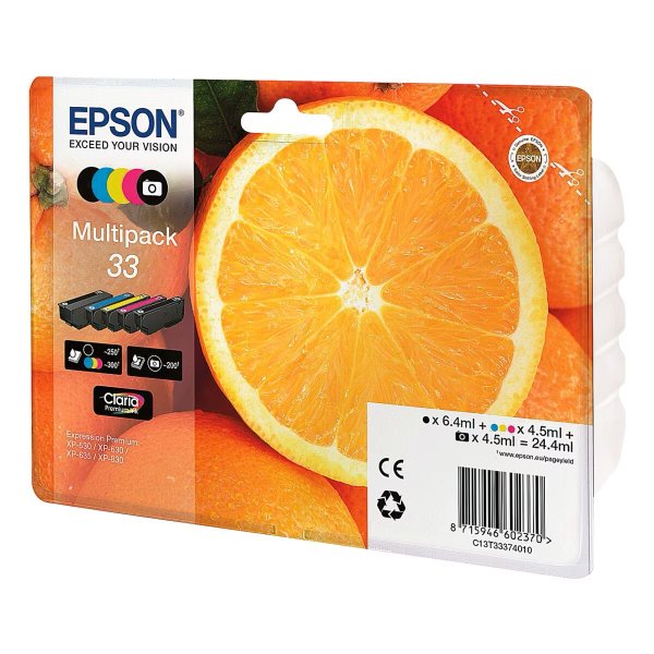 Epson Multipack 33XL, Tintenpatronen für Epson Expression Premium XP-530, 540, 630, 635, 640, 645, 7