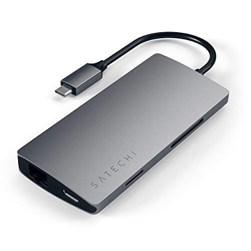 Satechi USB-C V2 Multi-Port Hub 8 in 1 Space Grau USB-C 8 in 1