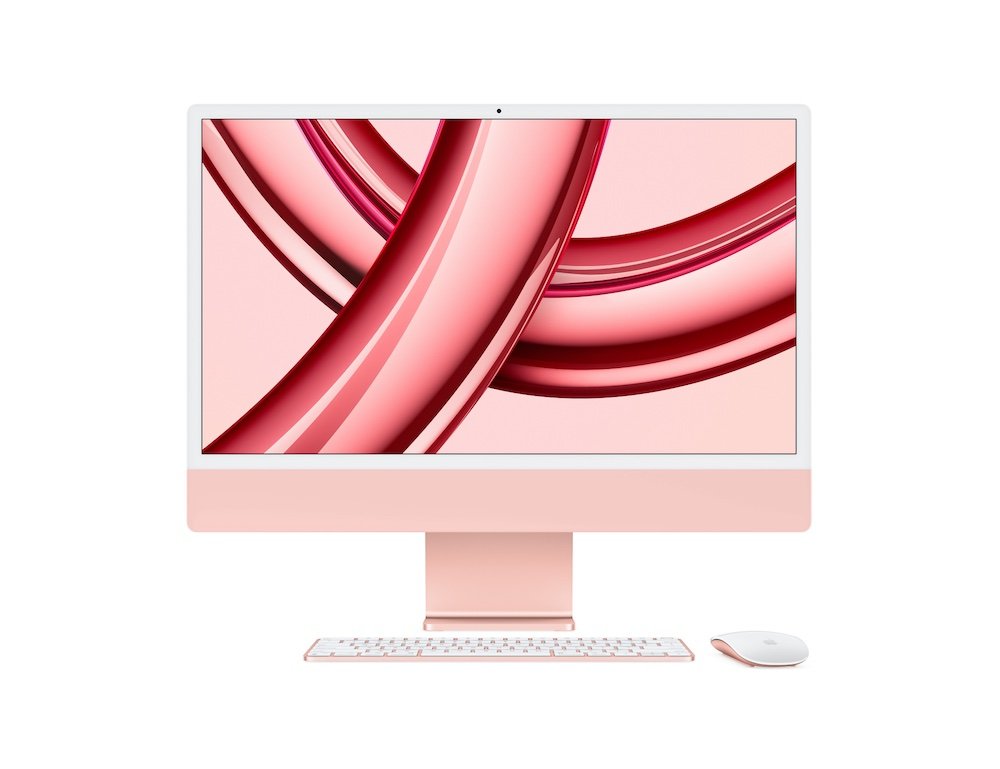 Apple iMac 24" (2023) Rosé M3 Chip mit 8-Core CPU, 10-Core GPU und 16-Core Neutral Engine 24" 512 GB Magic Keyboard mit 