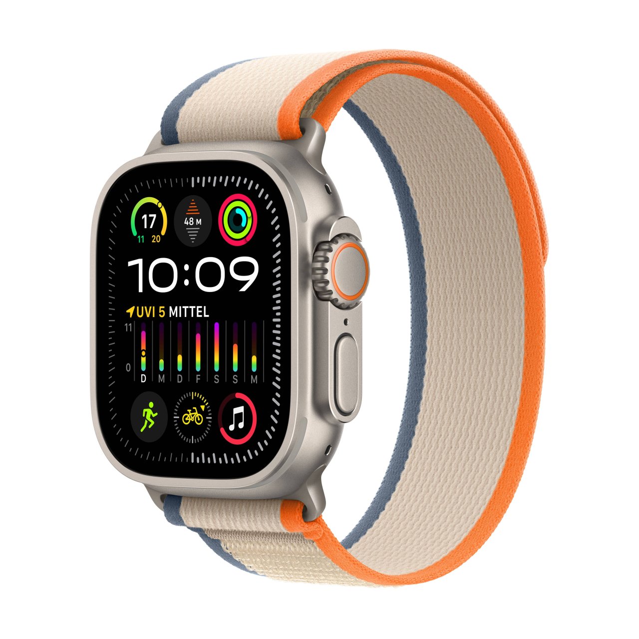 Apple Watch Ultra 2 Titan 49 mm M/L (145-220 mm Umfang) Orange/Beige GPS + Cellular