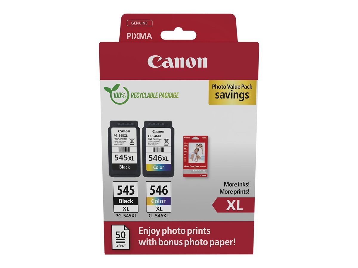 Canon PG-545XL/CL-546XL Tintenpatronen + Fotopapier