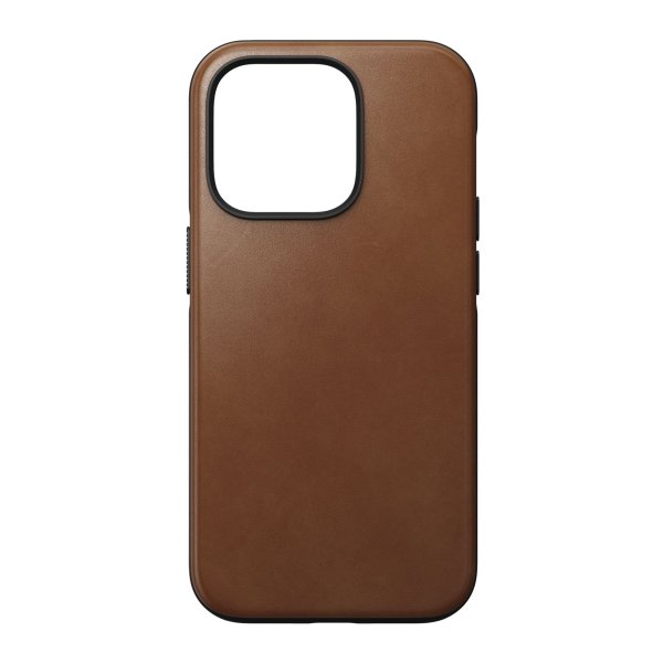 Nomad Modern Leder Case mit MagSafe für iPhone 14 Pro, Hellbraun