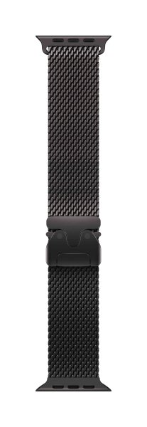 Apple Milanaise Armband für Apple Watch 49mm, Schwarz, Small (130-160 mm Umfang)