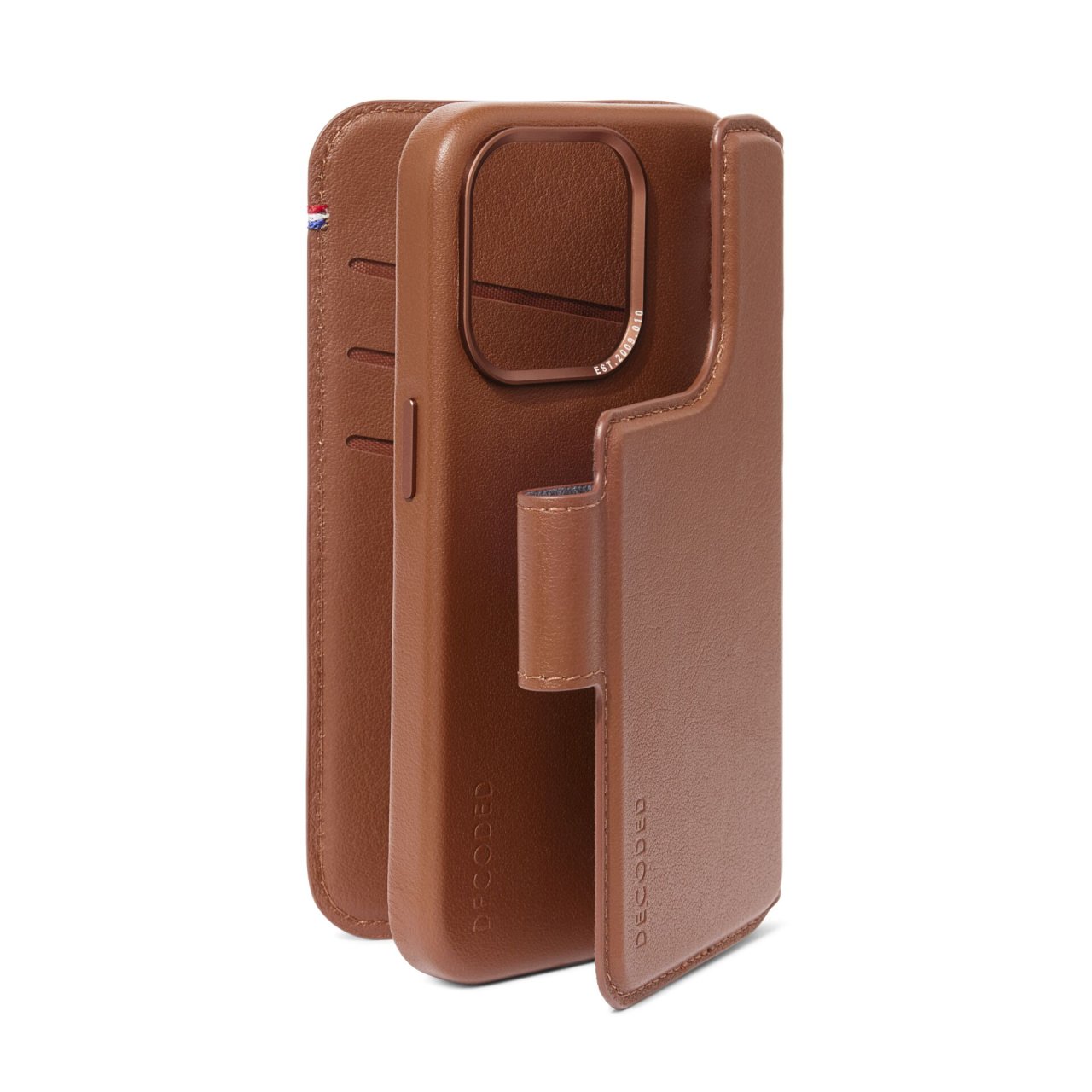 Decoded Leder Wallet mit MagSafe für iPhone 15 Pro Braun iPhone 15 Pro