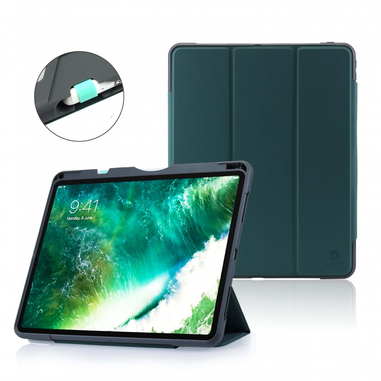 DEQSTER Rugged Case (2021) #RQ1 für iPad Pro 12.9" (3./4./5. Generation) Forest Green iPad Pro 12,9''