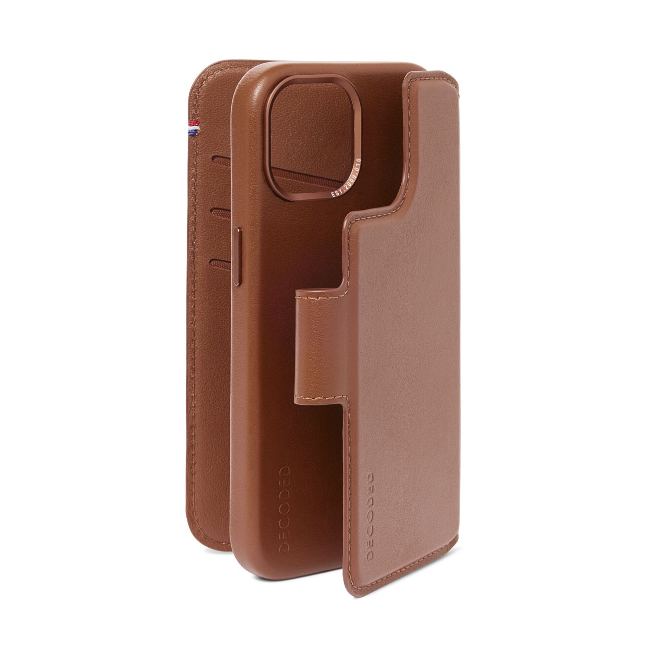 Decoded Leder Wallet mit MagSafe für iPhone 15 Plus Braun iPhone 15 Plus