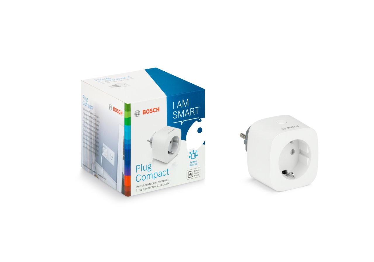 Bosch Smart Home Steckdose Kompakt Weiß 1er Pack Apple HomeKit + Amazon Alexa + Google Assistant