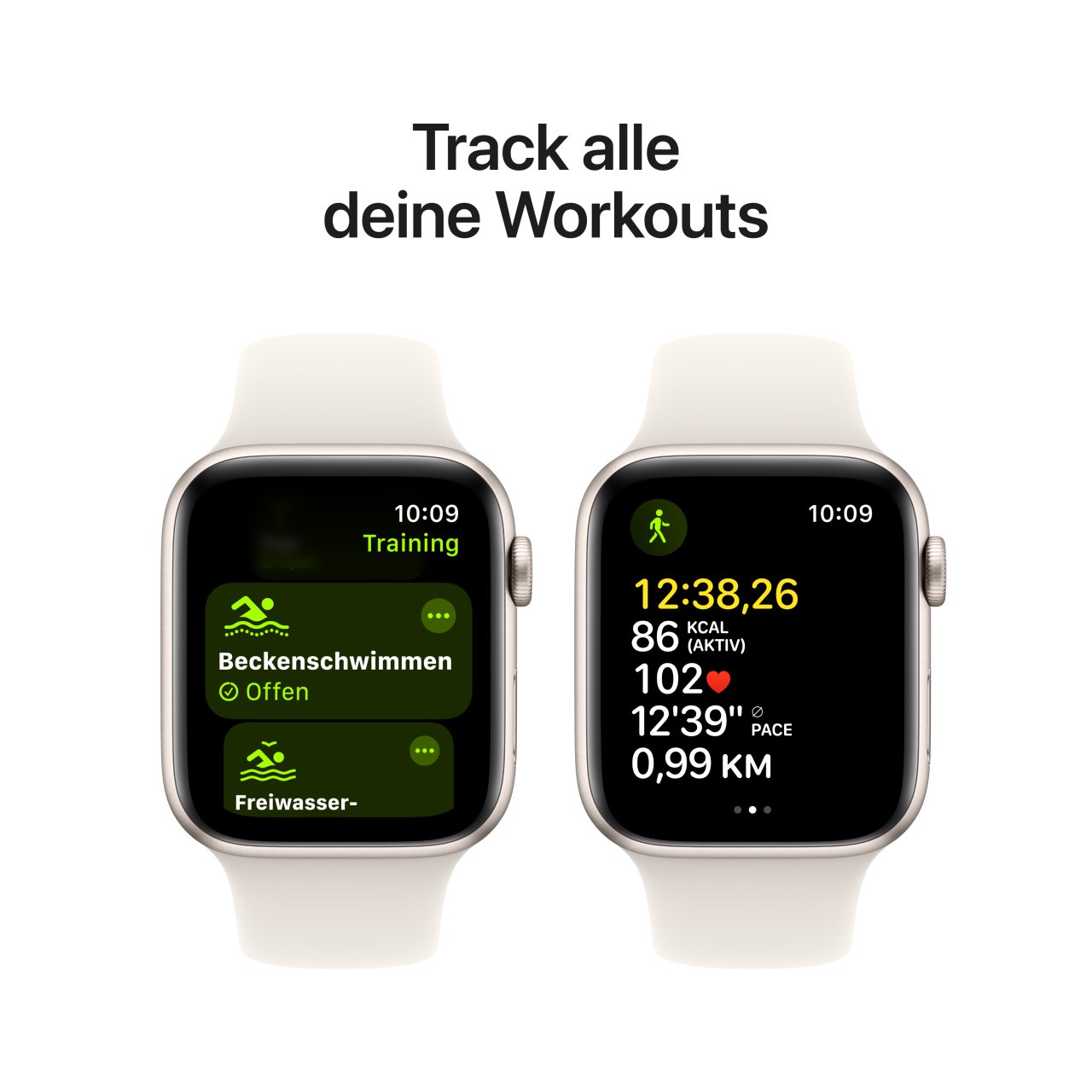 Apple Watch SE Aluminium Polarstern Polarstern 44mm M/L (150-200 mm Umfang) Polarstern GPS