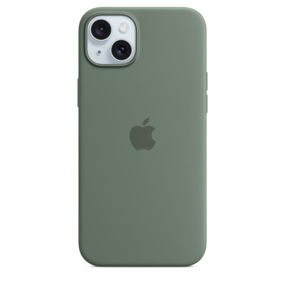 Apple iPhone 15 Plus Silikon Case mit MagSafe Zypresse iPhone 15 Plus