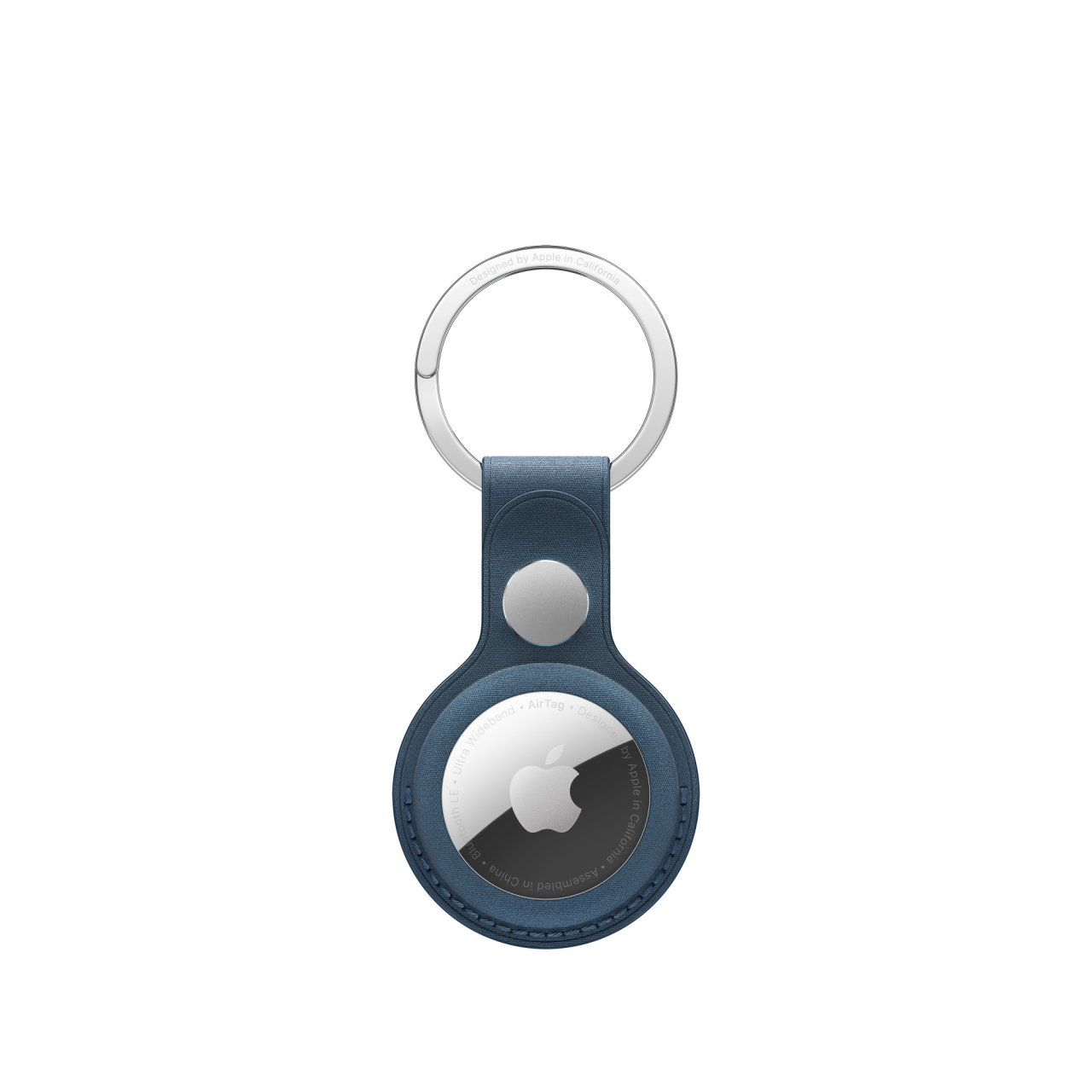 Apple AirTag Feingewebe Schlüsselanhänger Pazifikblau AirTag