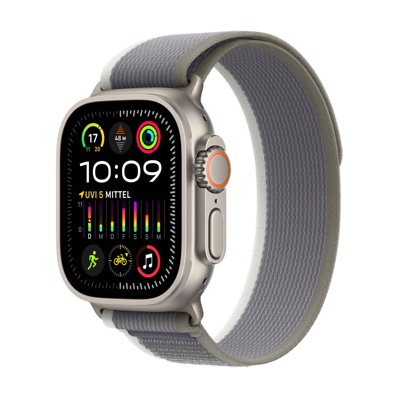 Apple Watch Ultra 2 Titan 49 mm M/L (145-220 mm Umfang) Grün/Grau GPS + Cellular