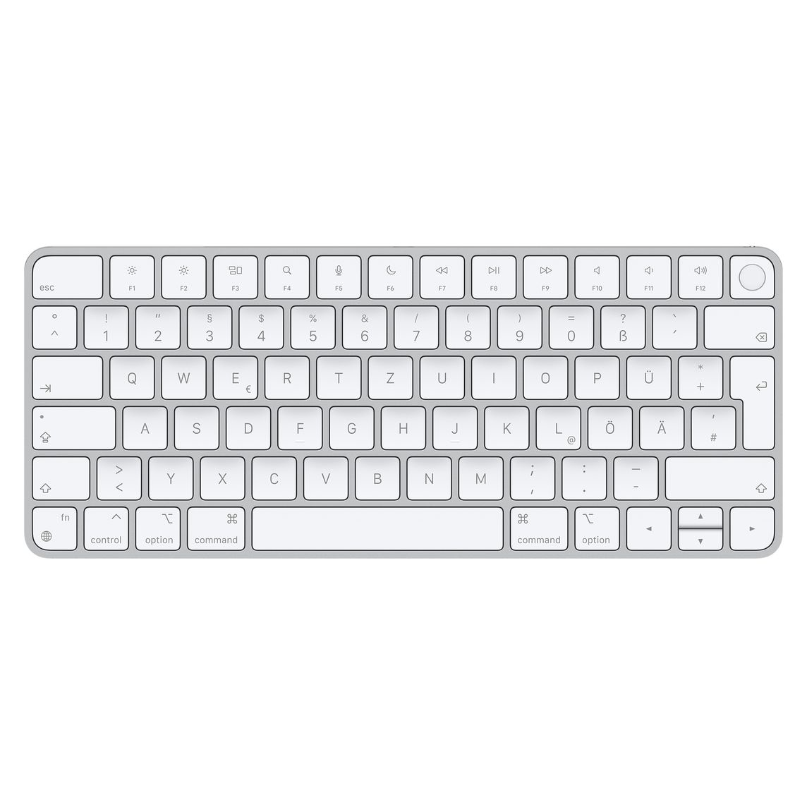Apple Magic Keyboard mit Touch ID Silber/Weiß Deutsch Kabellos