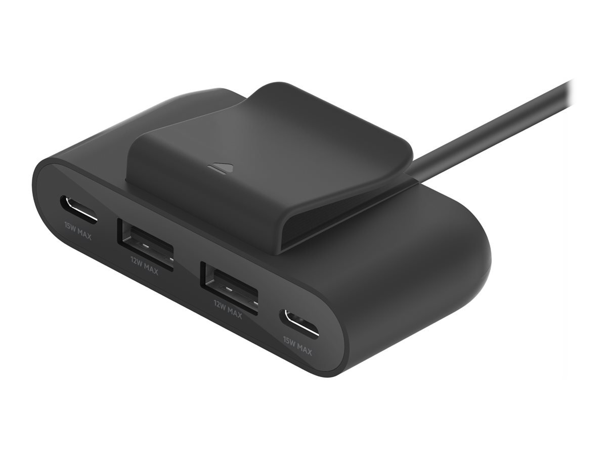 Belkin 4-Port USB Splitter zur Stromversorgung Schwarz 4 in 1