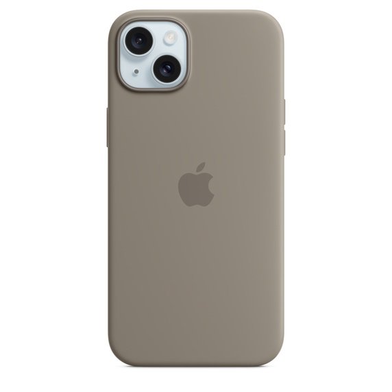 Apple iPhone 15 Plus Silikon Case mit MagSafe Tonbraun iPhone 15 Plus