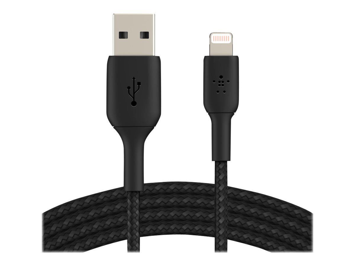 Belkin USB-A auf Lightning Kabel geflochten Schwarz USB-A auf Lightning 2m