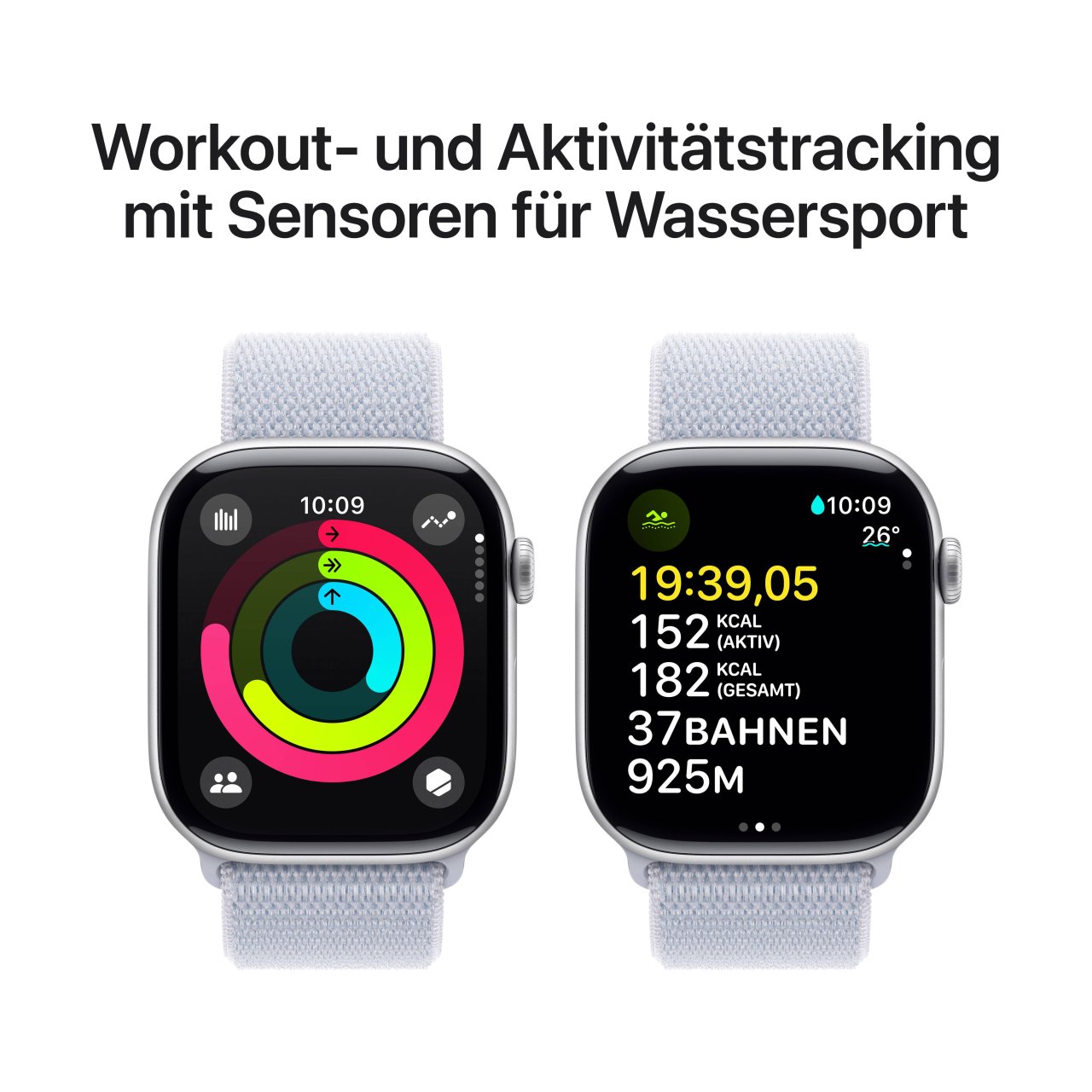 Apple Watch Series 10 Aluminium Silber Silber 46mm Blaue Wolke GPS