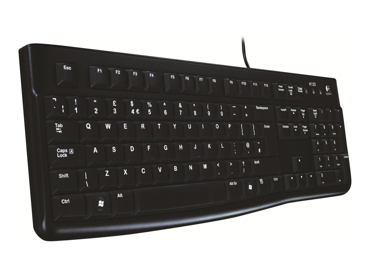 Logitech K120 Tastatur Schwarz Deutsch Kabelgebunden