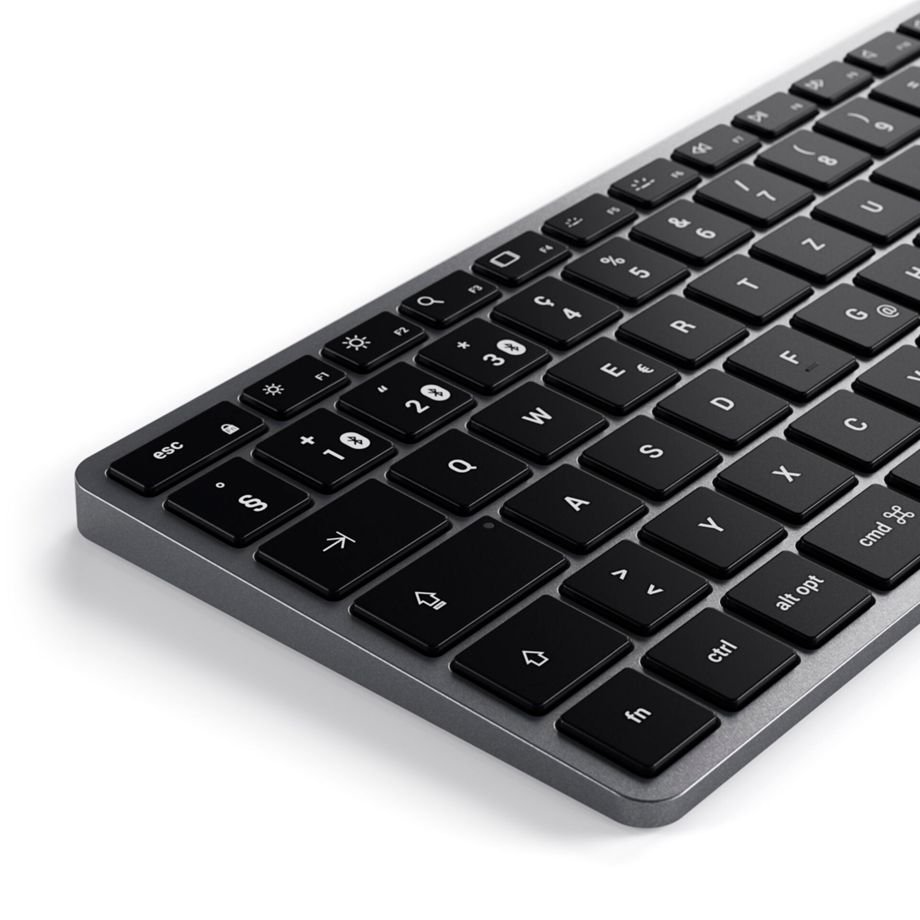 Satechi Slim X3 Bluetooth Tastatur Schwarz/Grau Schweiz Kabellos